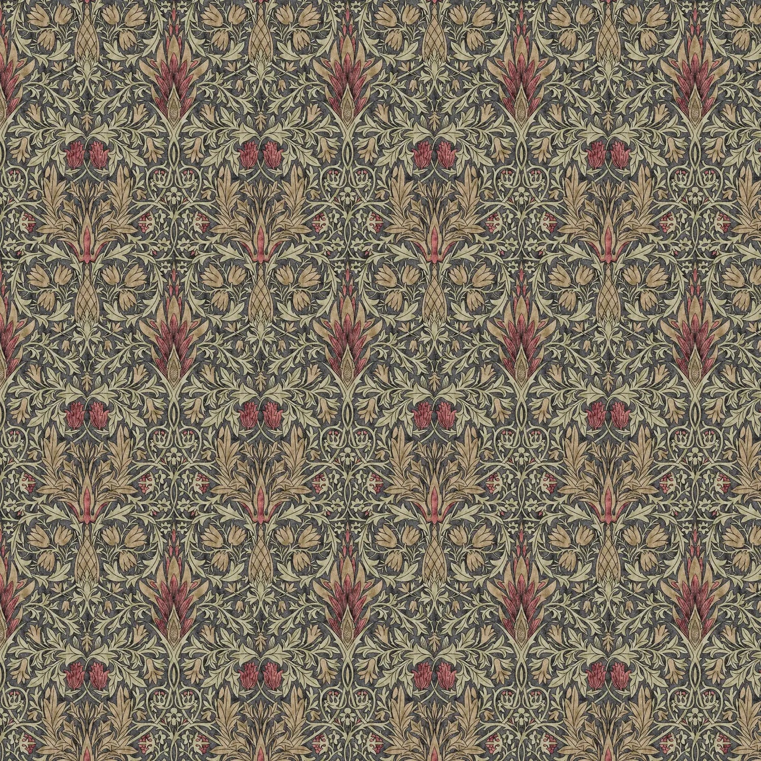 William Morris 100% Cotton Furnishing Weight Side-Matching Printed Panama Fabric | European Produced 55" (140cm) Wide 220gsm – Sold by the Meter