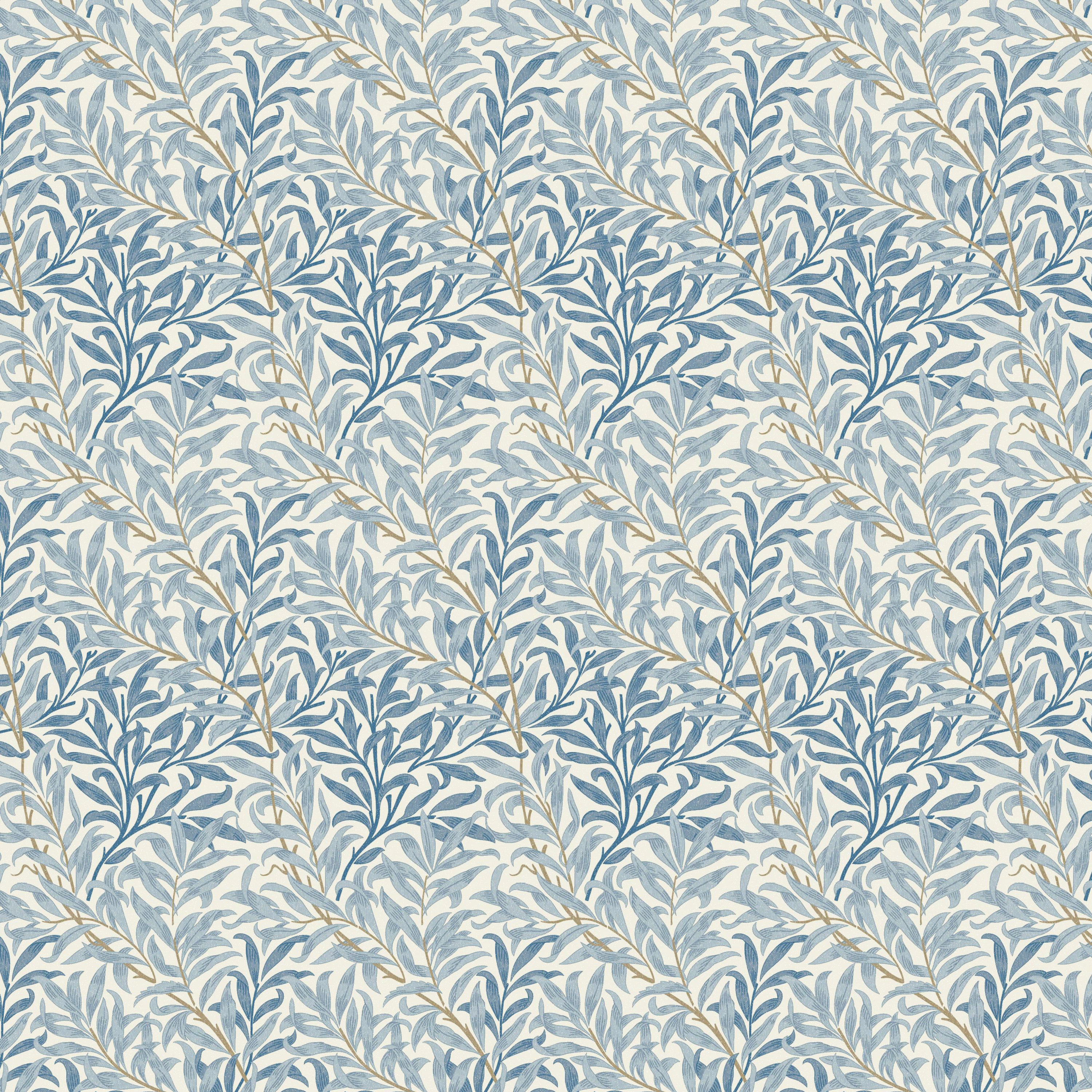 William Morris 100% Cotton Furnishing Weight Side-Matching Printed Panama Fabric | European Produced 55