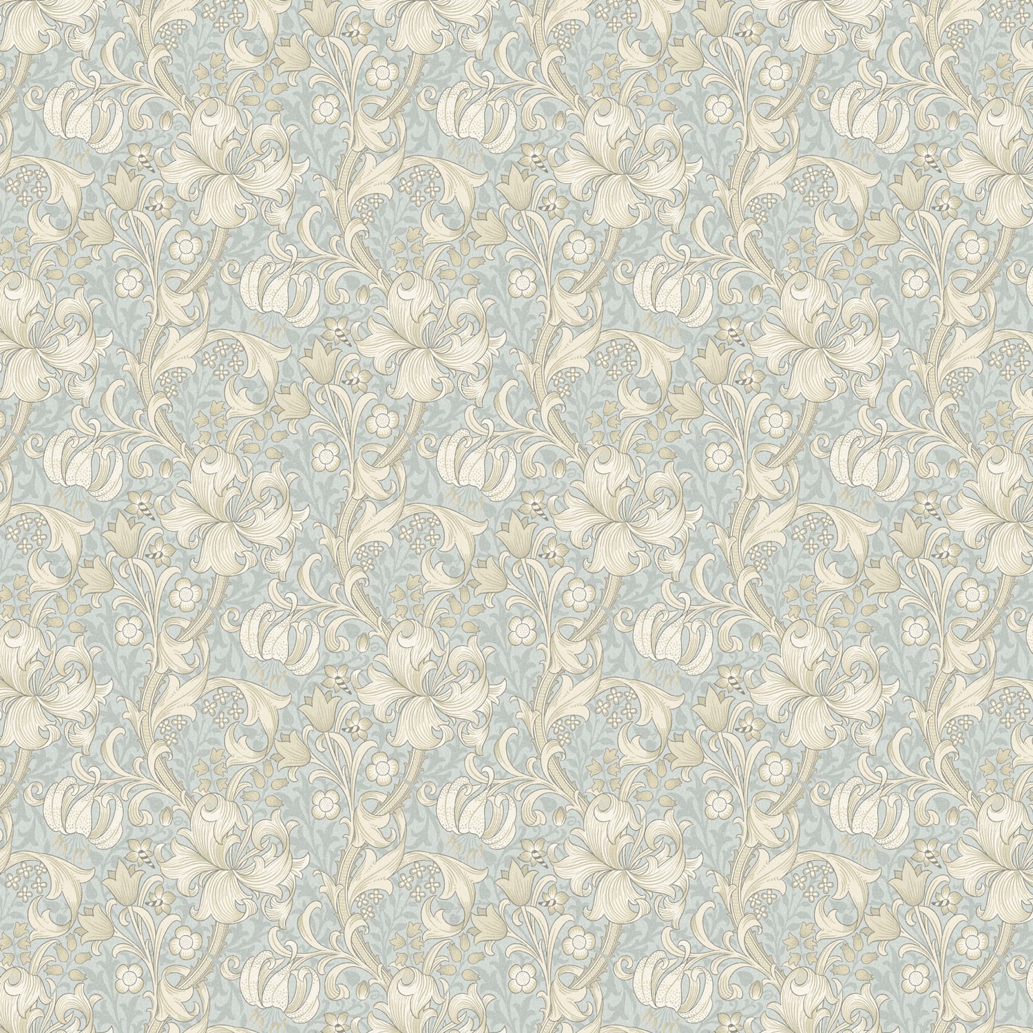 William Morris 100% Cotton Furnishing Weight Side-Matching Printed Panama Fabric | European Produced 55