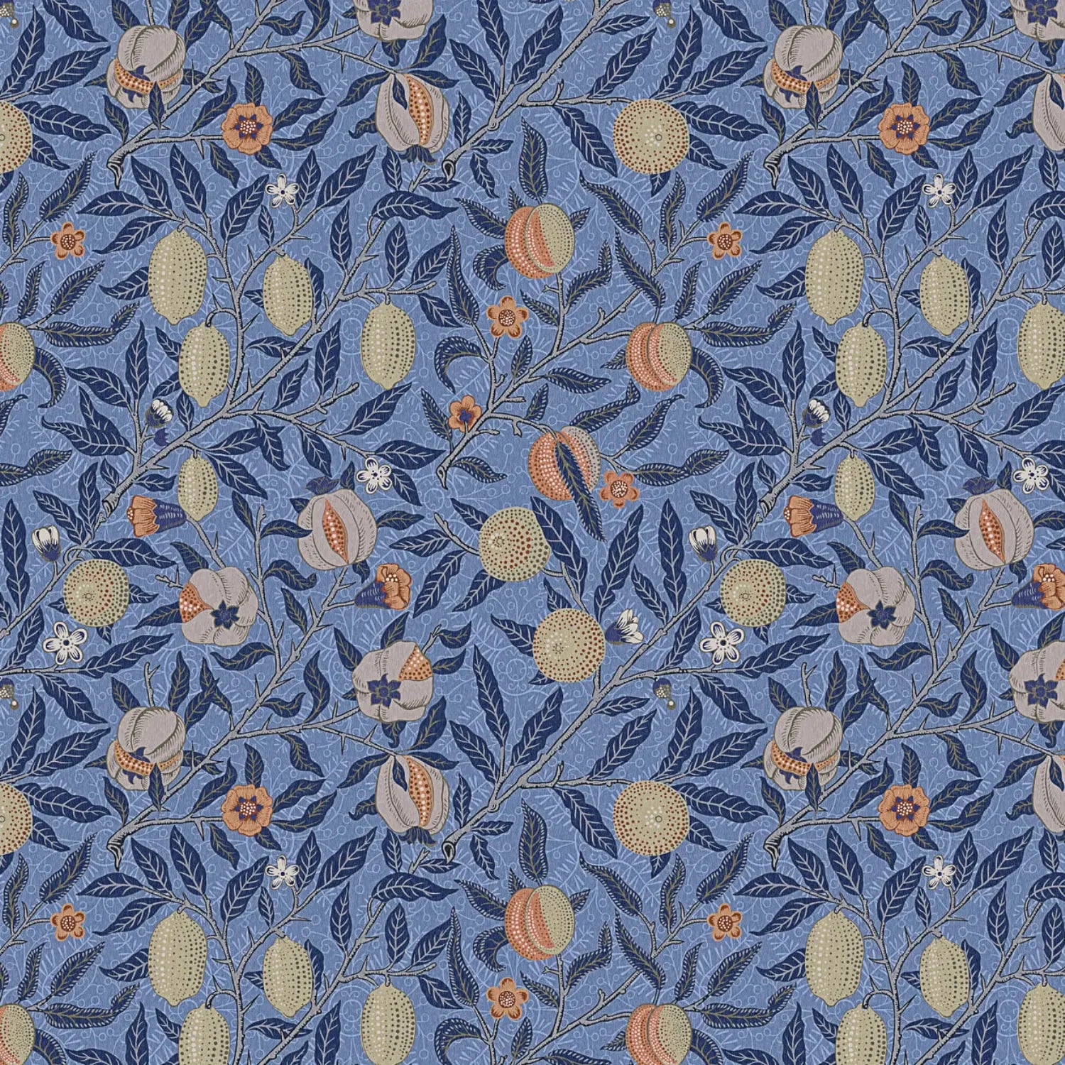 William Morris 100% Cotton Furnishing Weight Side-Matching Printed Panama Fabric | European Produced 55" (140cm) Wide 220gsm – Sold by the Meter