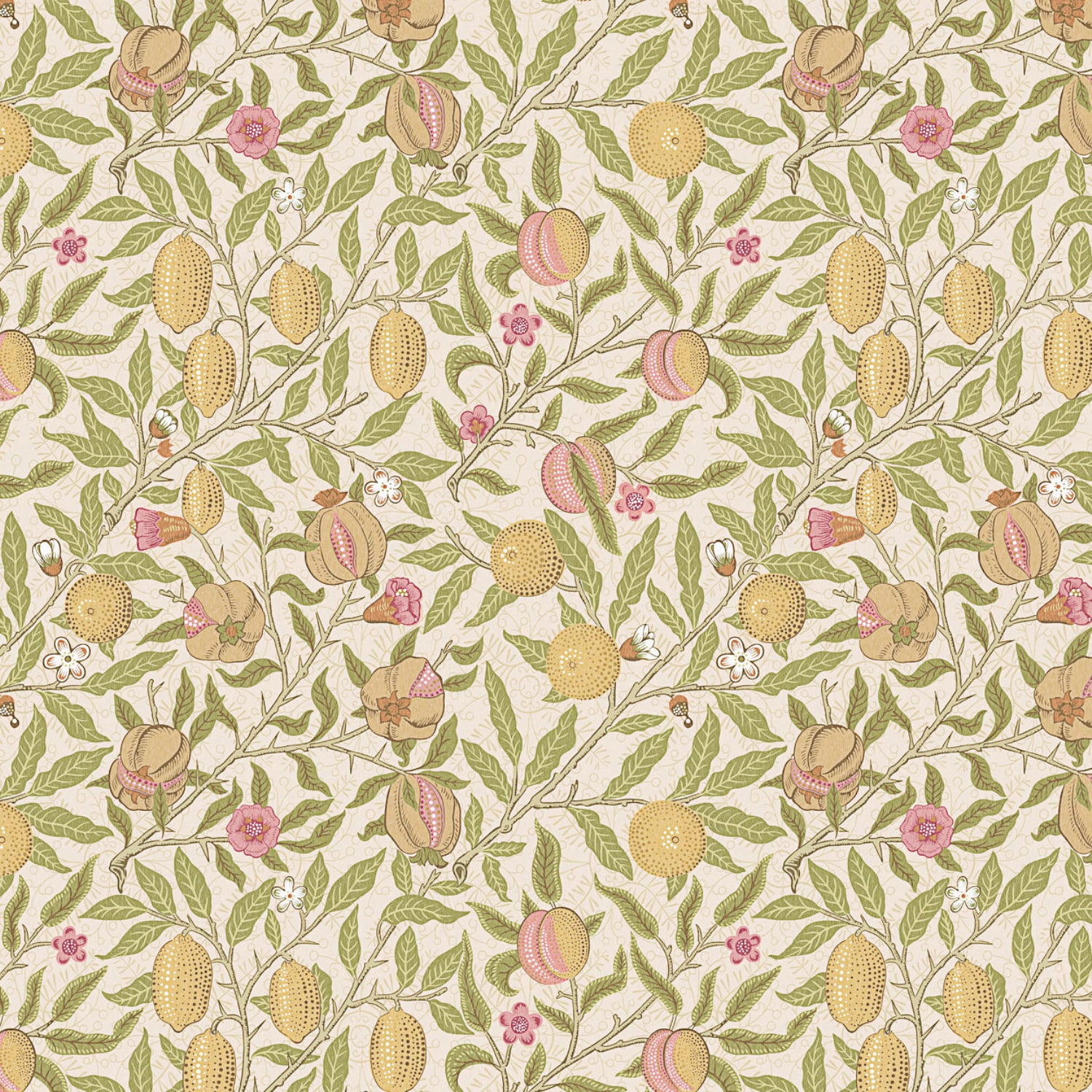 William Morris 100% Cotton Furnishing Weight Side-Matching Printed Panama Fabric | European Produced 55