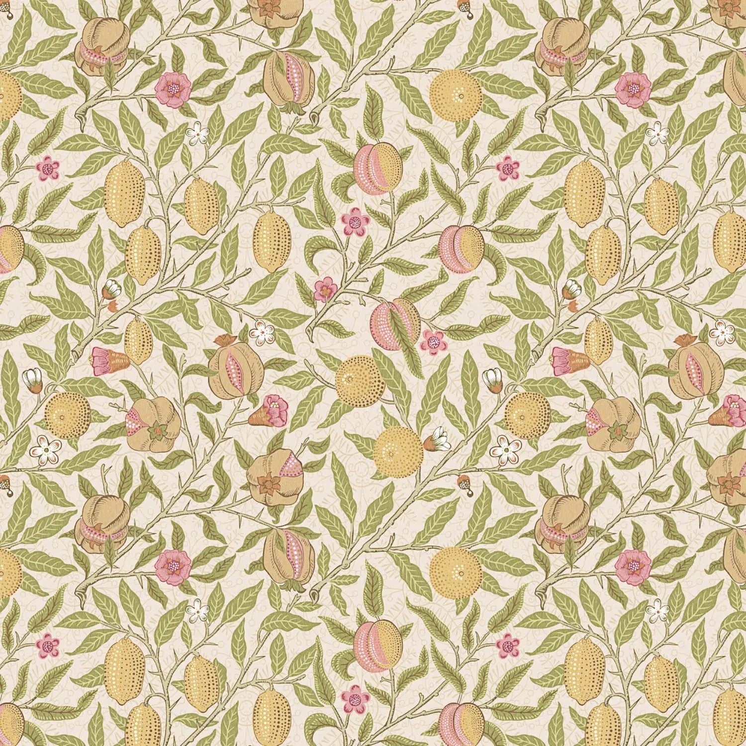 William Morris 100% Cotton Furnishing Weight Side-Matching Printed Panama Fabric | European Produced 55" (140cm) Wide 220gsm – Sold by the Meter