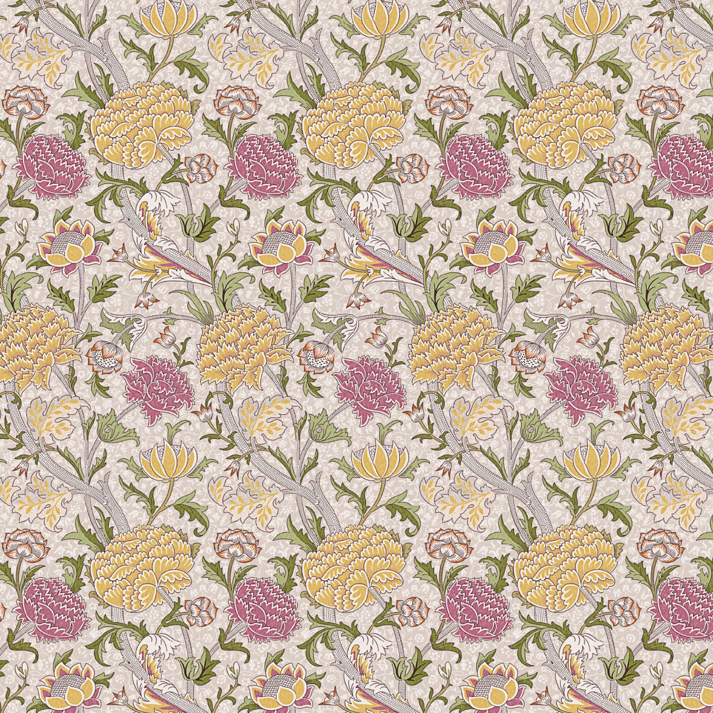 William Morris 100% Cotton Furnishing Weight Side-Matching Printed Panama Fabric | European Produced 55" (140cm) Wide 220gsm – Sold by the Meter