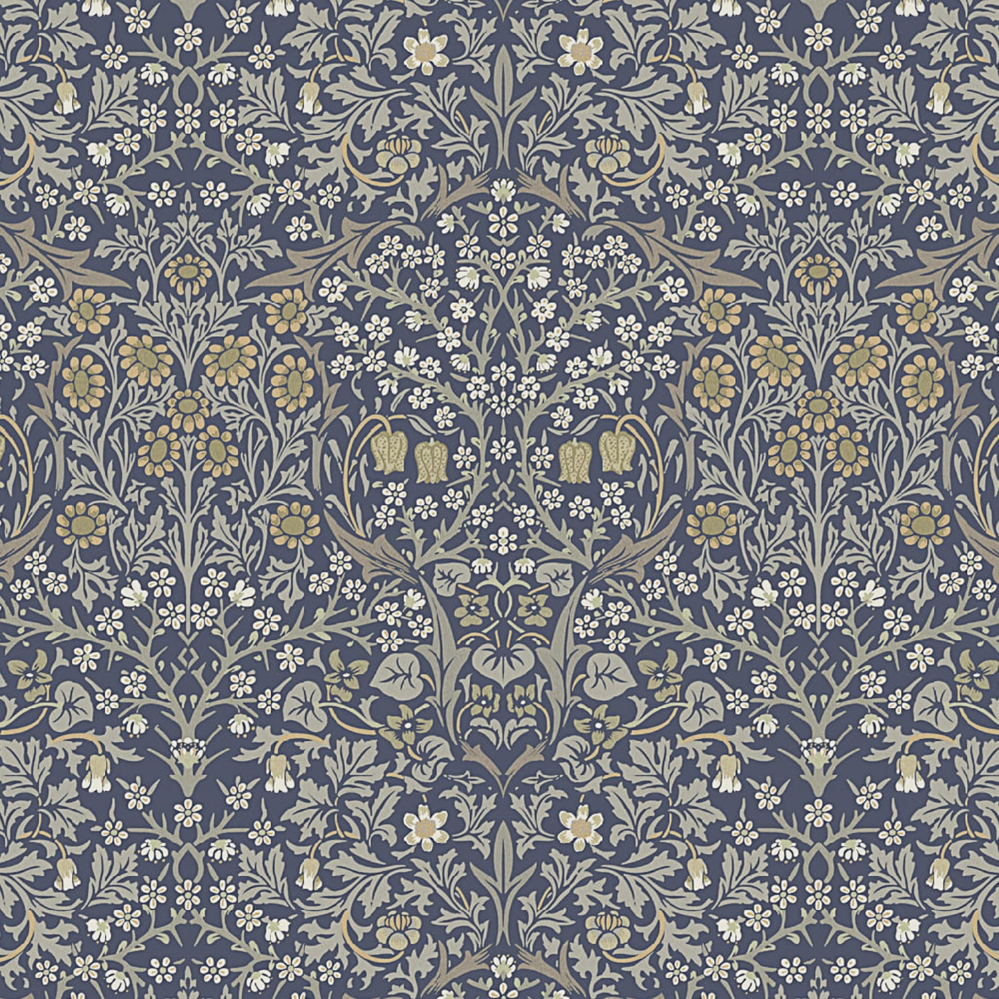 William Morris 100% Cotton Furnishing Weight Side-Matching Printed Panama Fabric | European Produced 55" (140cm) Wide 220gsm – Sold by the Meter