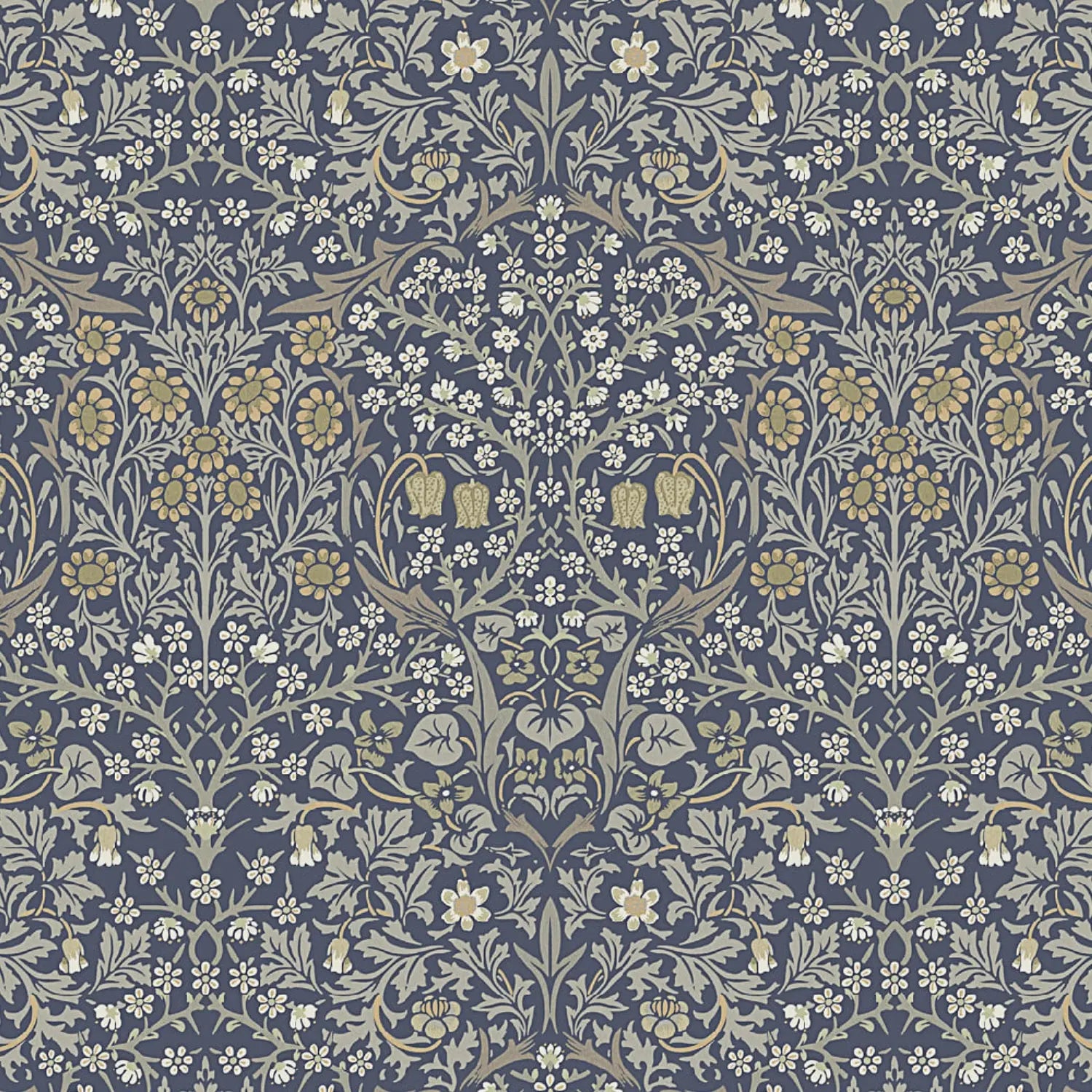 William Morris 100% Cotton Furnishing Weight Side-Matching Printed Panama Fabric | European Produced 55" (140cm) Wide 220gsm – Sold by the Meter
