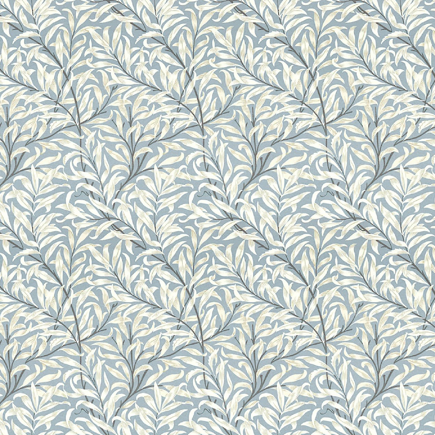 William Morris 100% Cotton Furnishing Weight Side-Matching Printed Panama Fabric | European Produced 55