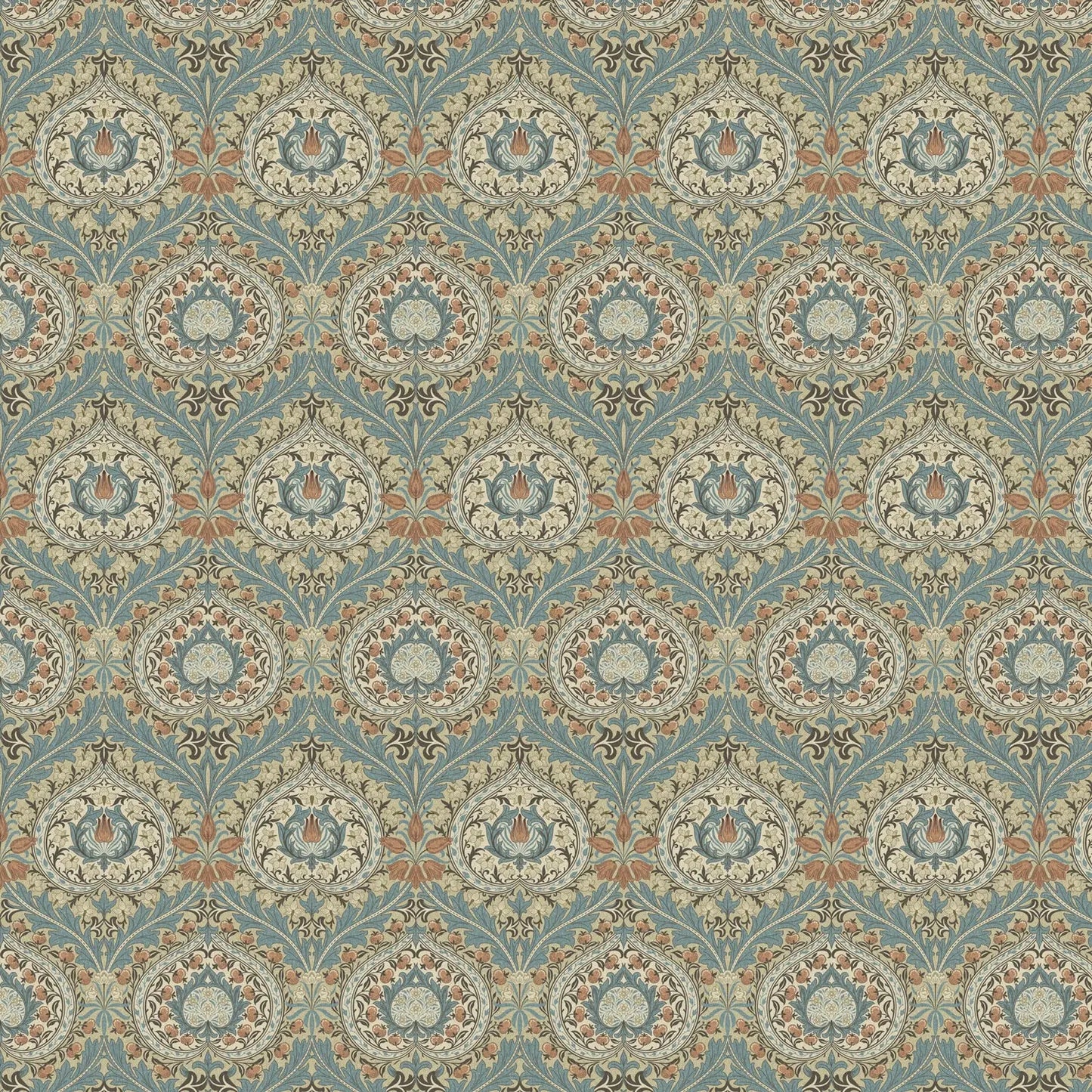 William Morris Design Coated Cotton Fabric | Waterproof Acrylic & Teflon Coated 100% Cotton 55" (140cm) Wide – Sold by the Meter