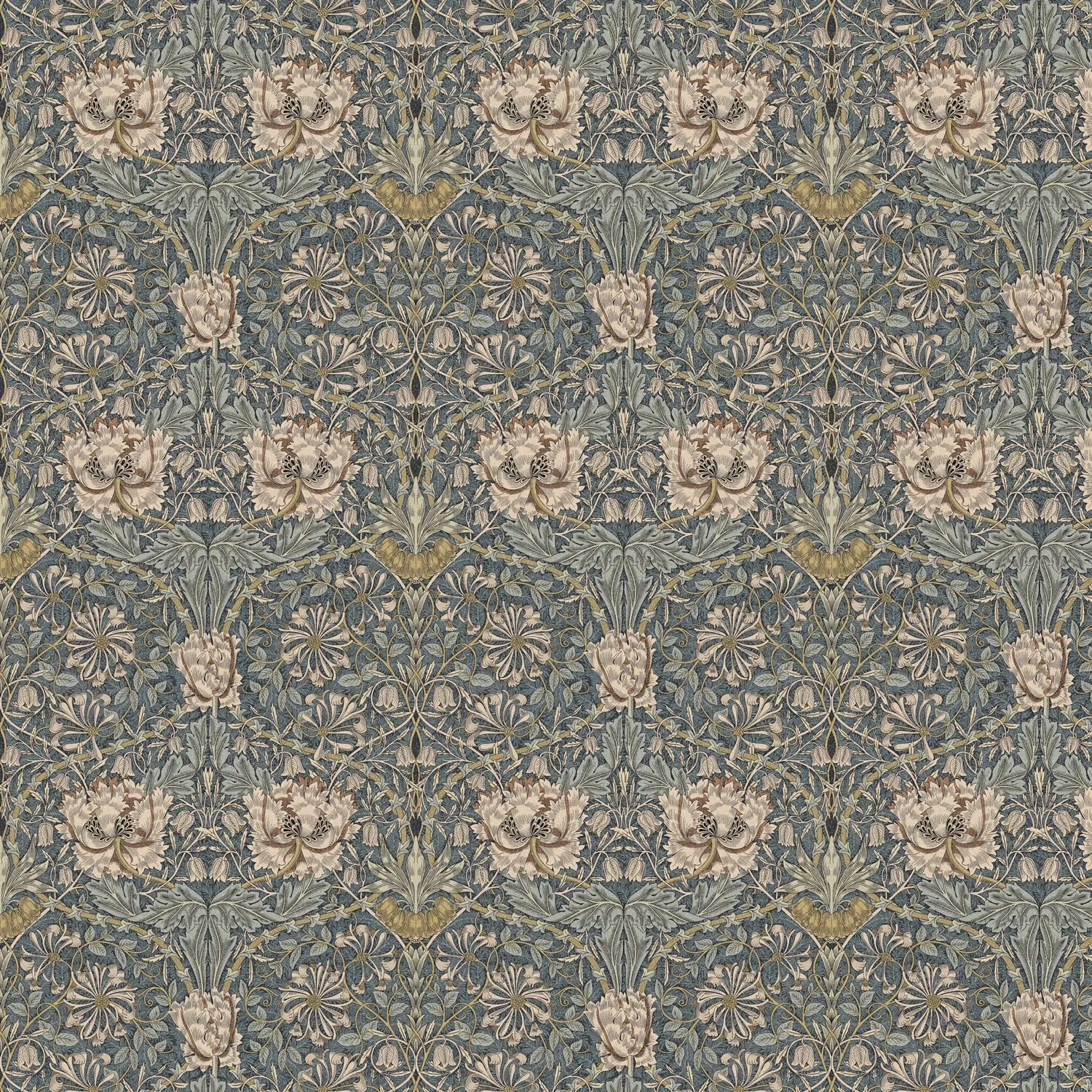 William Morris Design Coated Cotton Fabric | Waterproof Acrylic & Teflon Coated 100% Cotton 55" (140cm) Wide – Sold by the Meter