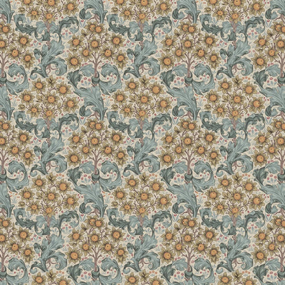 William Morris Design Coated Cotton Fabric | Waterproof Acrylic & Teflon Coated 100% Cotton 55" (140cm) Wide – Sold by the Meter