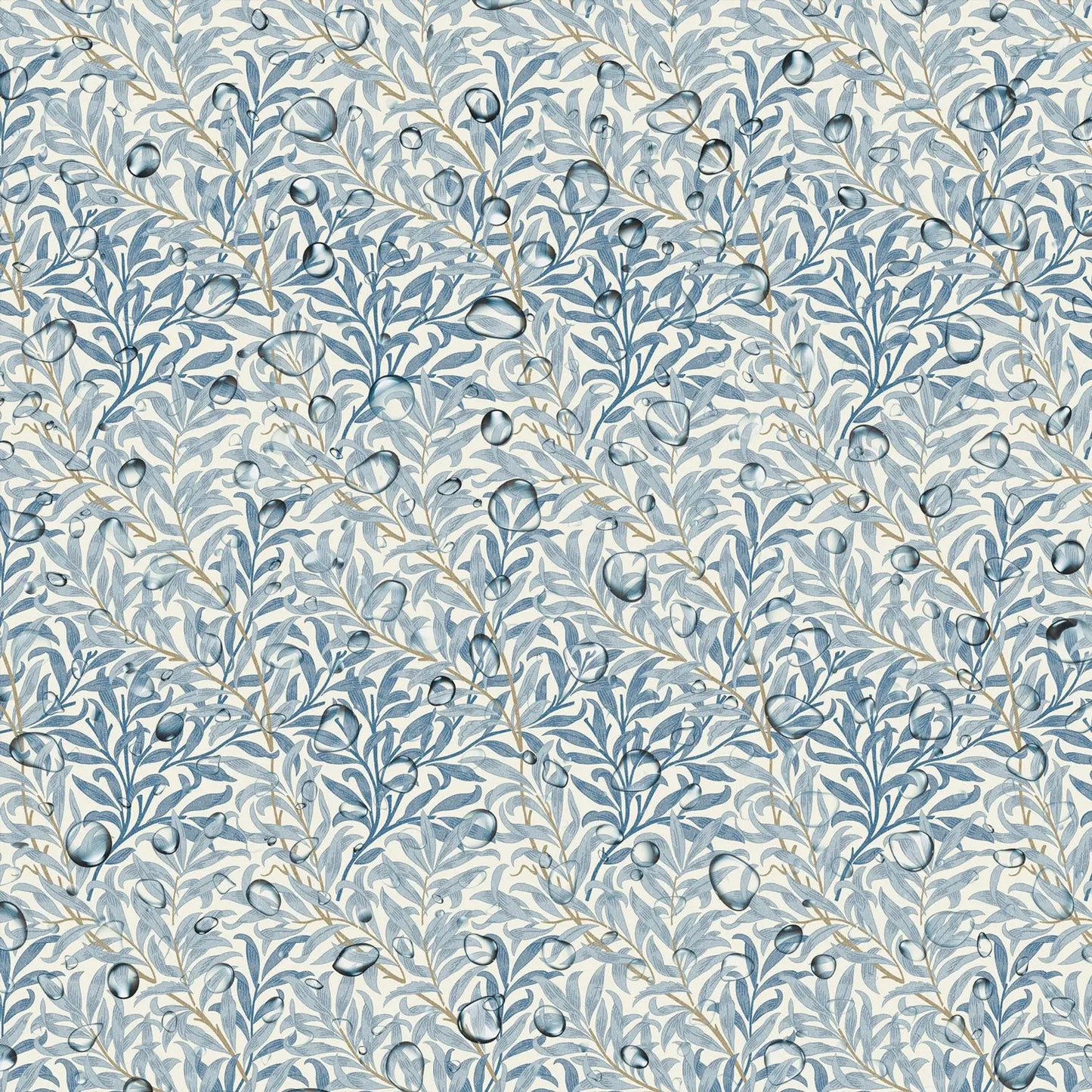 William Morris Design Coated Cotton Fabric | Waterproof Acrylic & Teflon Coated 100% Cotton 55" (140cm) Wide – Sold by the Meter