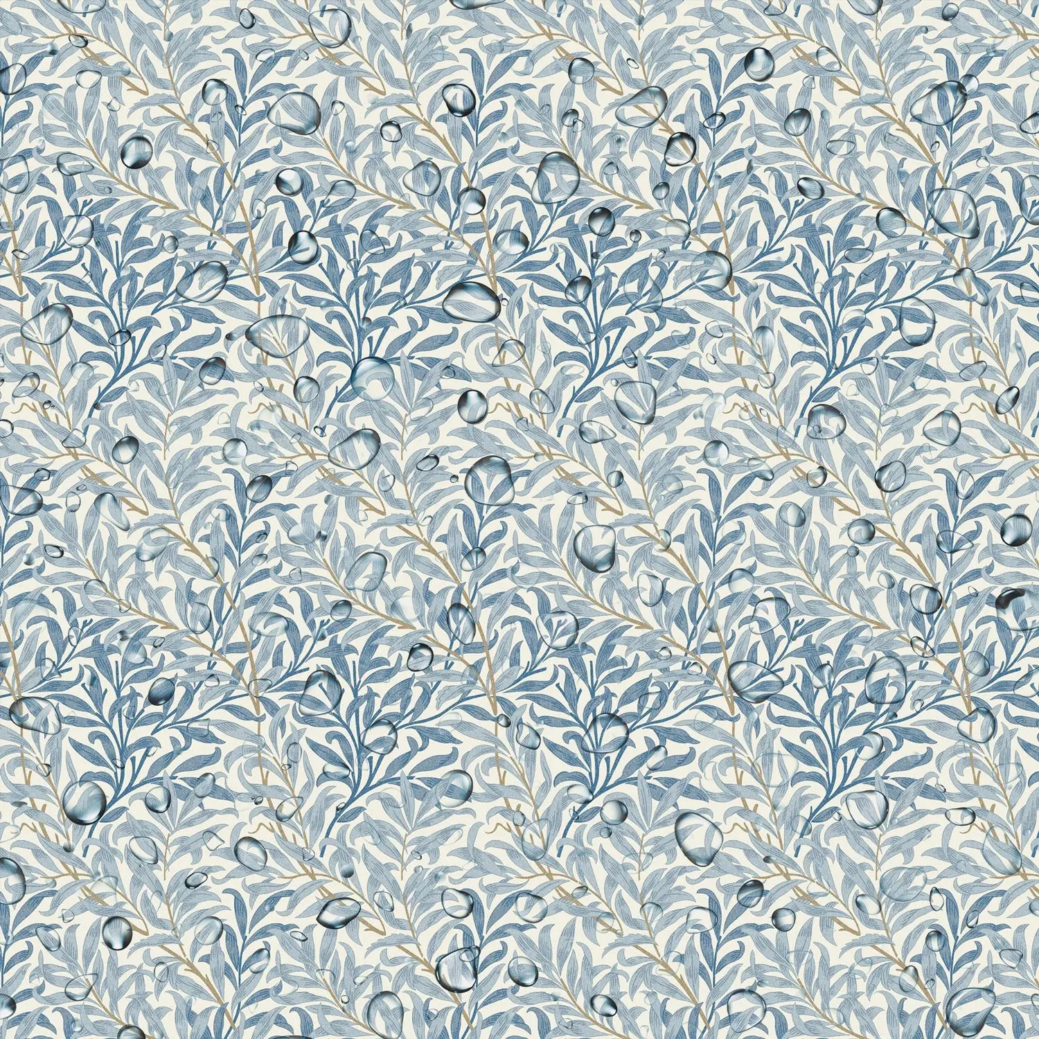 William Morris Design Coated Cotton Fabric | Waterproof Acrylic & Teflon Coated 100% Cotton 55" (140cm) Wide – Sold by the Meter
