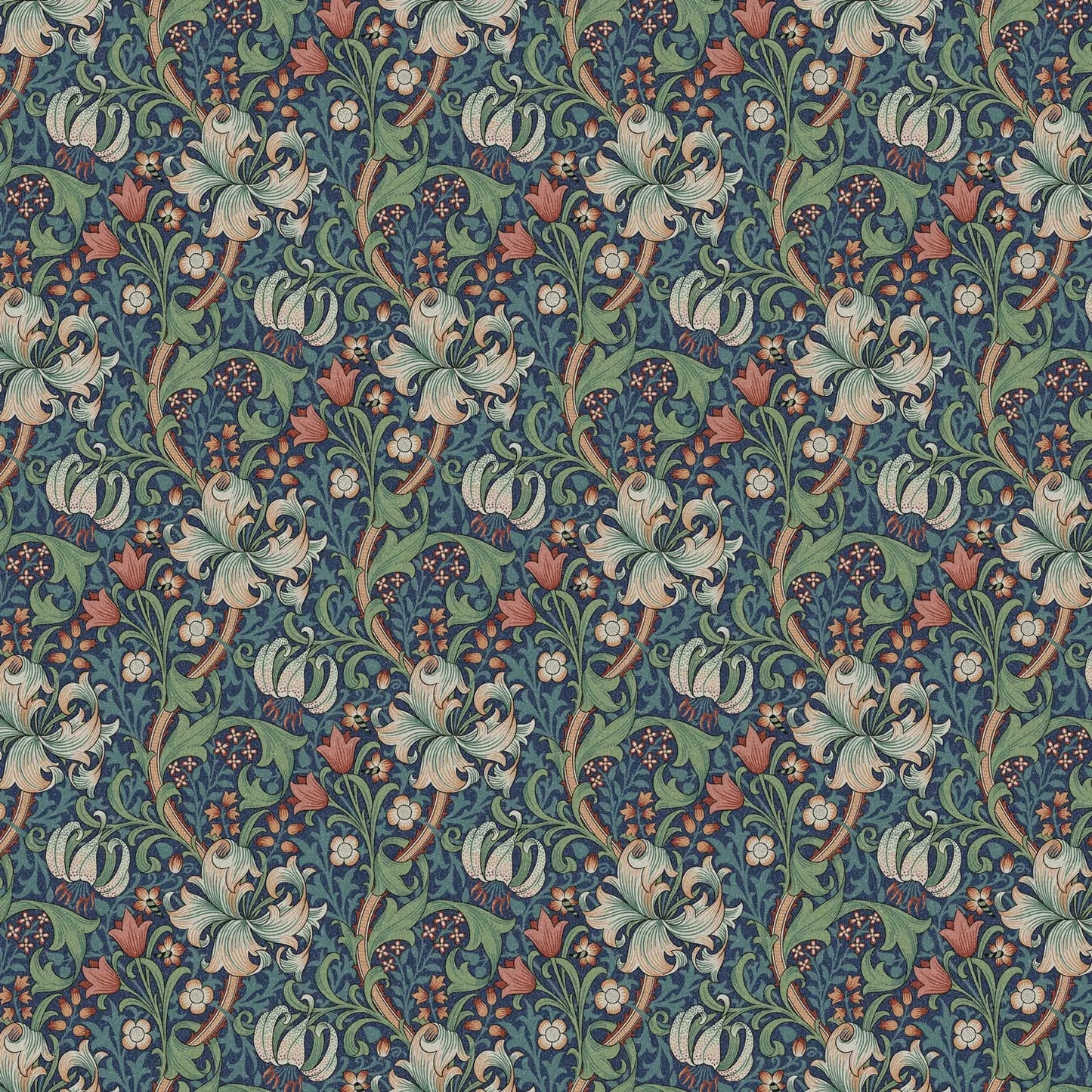 William Morris Design Coated Cotton Fabric | Waterproof Acrylic & Teflon Coated 100% Cotton 55" (140cm) Wide – Sold by the Meter