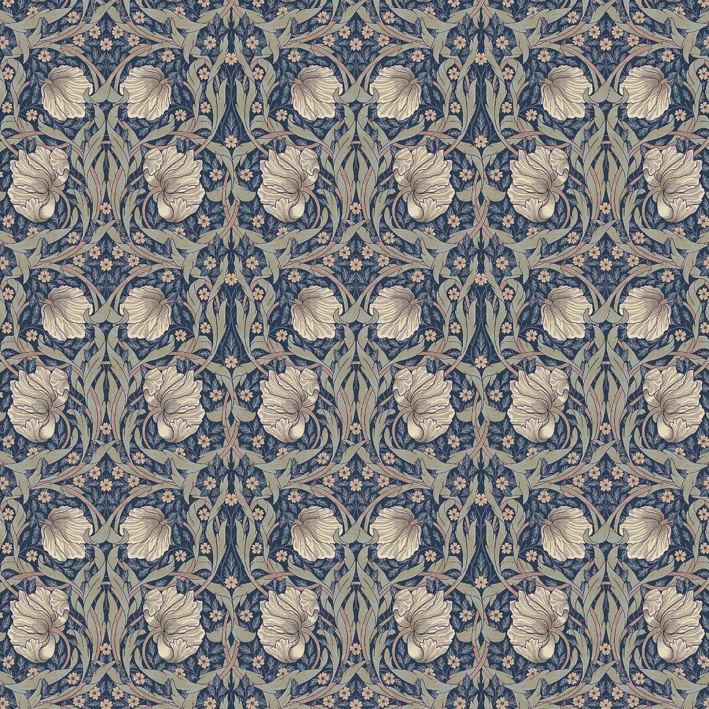 William Morris Design Coated Cotton Fabric | Waterproof Acrylic & Teflon Coated 100% Cotton 55" (140cm) Wide – Sold by the Meter