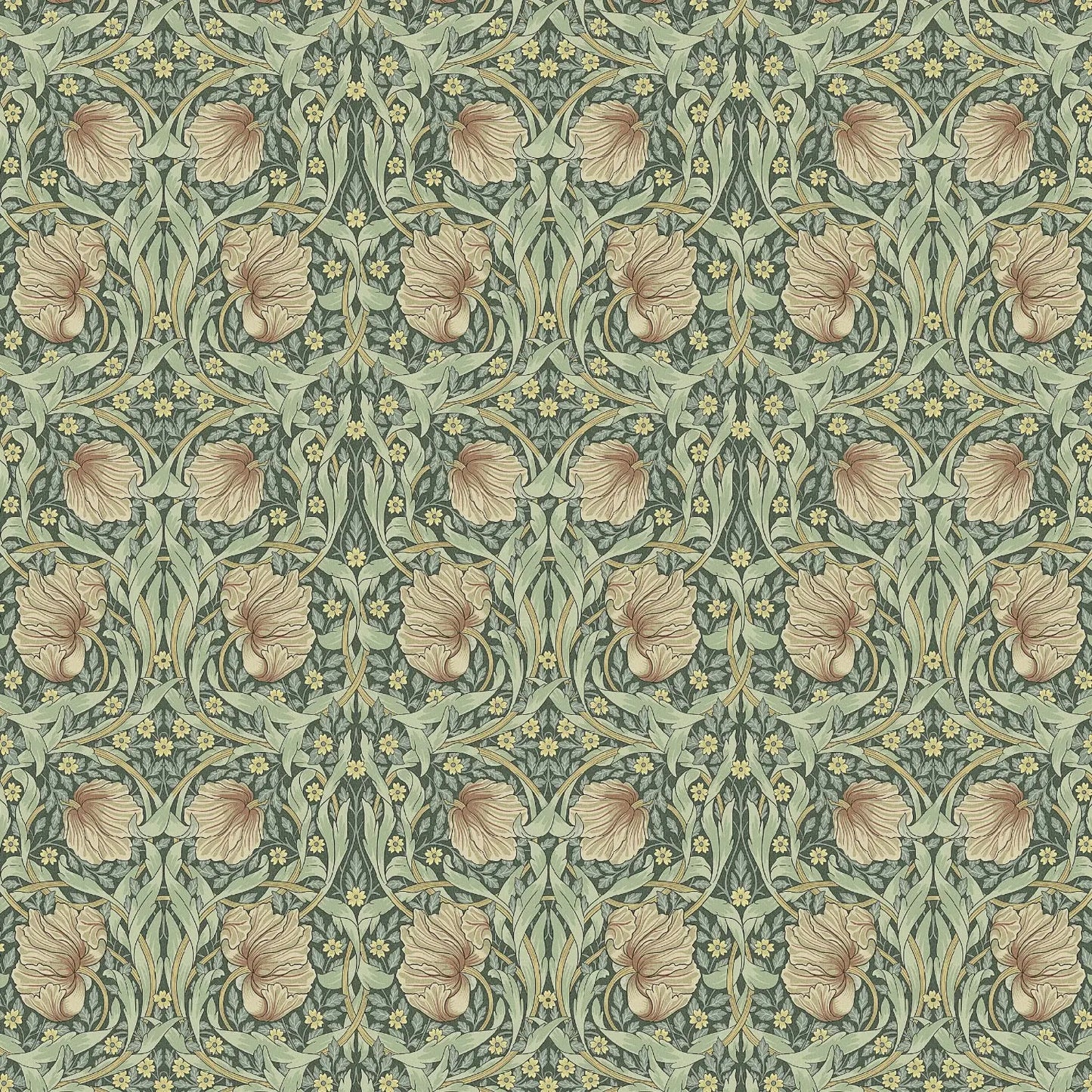 William Morris Design Coated Cotton Fabric | Waterproof Acrylic & Teflon Coated 100% Cotton 55" (140cm) Wide – Sold by the Meter
