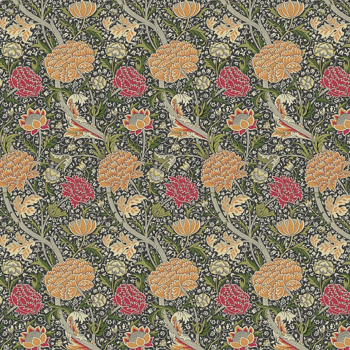 William Morris Design Coated Cotton Fabric | Waterproof Acrylic & Teflon Coated 100% Cotton 55" (140cm) Wide – Sold by the Meter