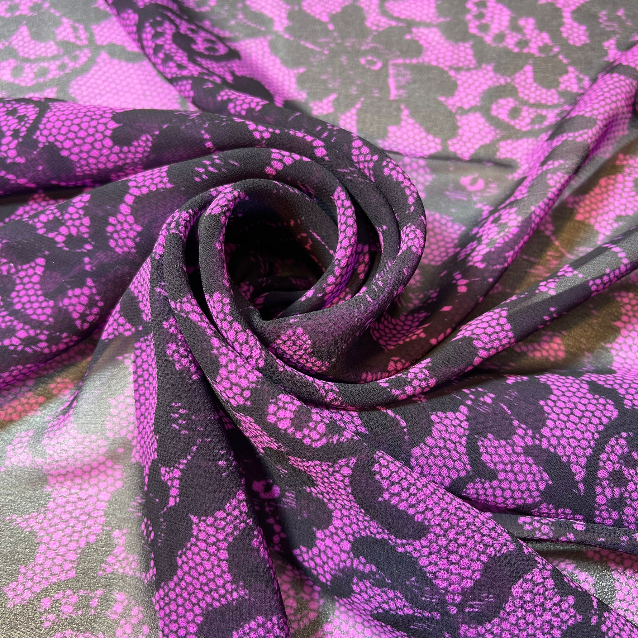 Floral Printed Polyester Georgette and Sheer Chiffon Fabric – Summer Dress Material