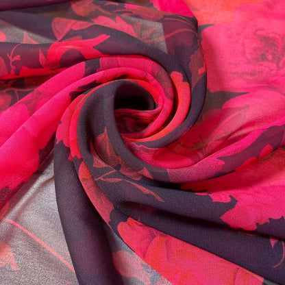 Floral Printed Polyester Georgette and Sheer Chiffon Fabric – Summer Dress Material