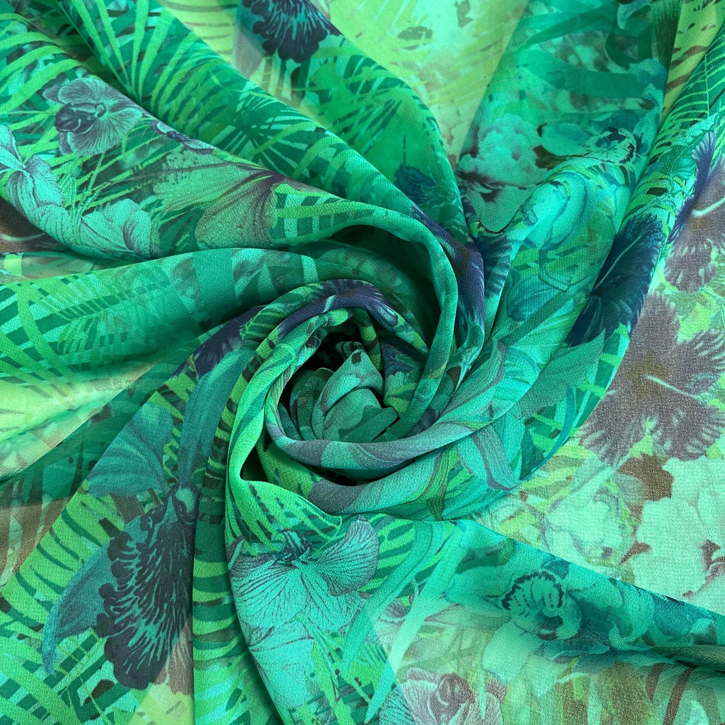 Floral Printed Polyester Georgette and Sheer Chiffon Fabric – Summer Dress Material