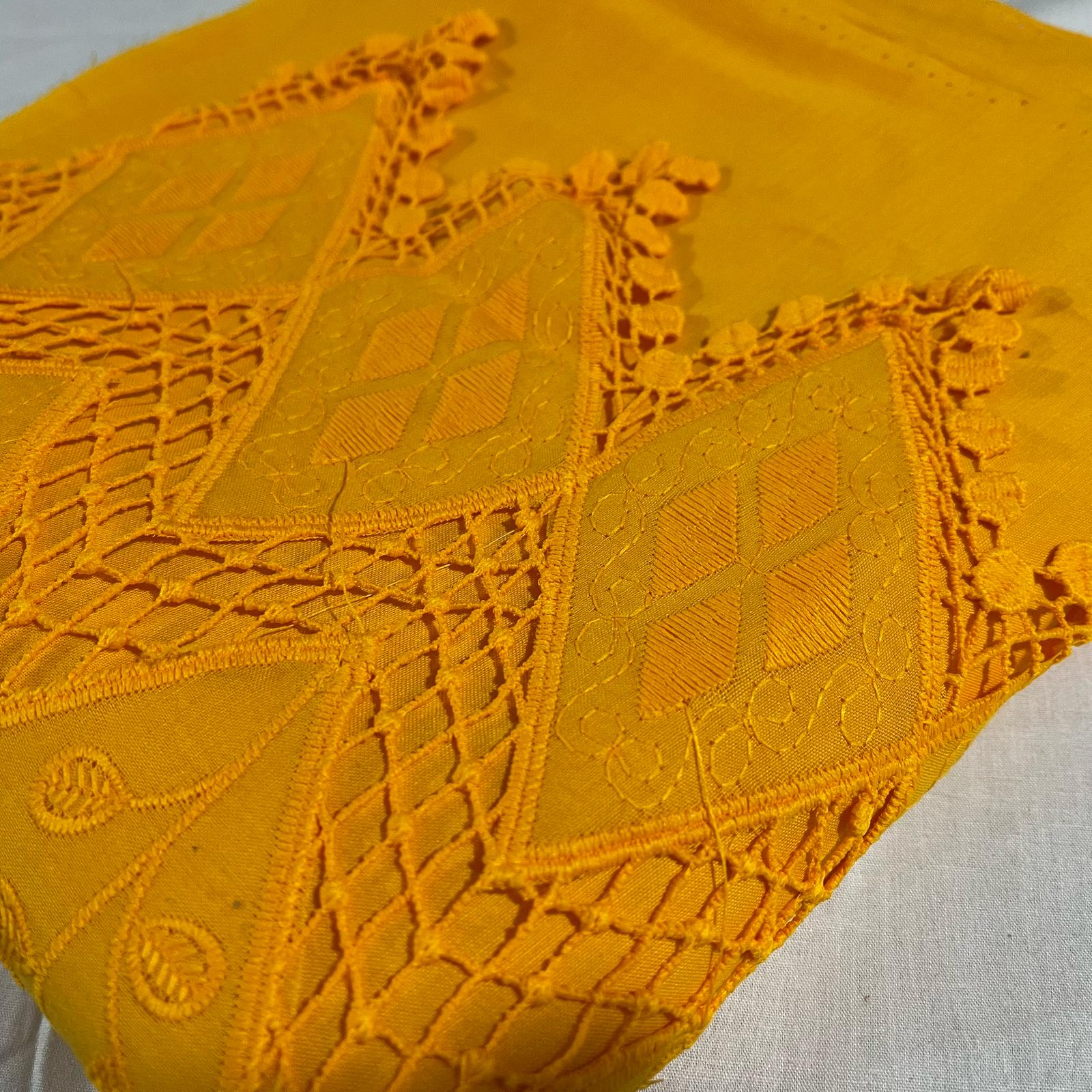 Cotton Floral Embroidery Fabric Lace Broderie Anglaise Dress Craft Material 44
