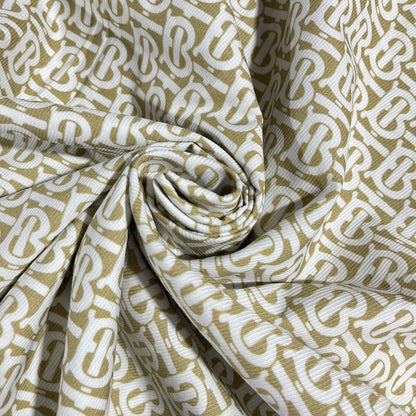 Beige 100% Cotton Tartan Material B-BERRY Designer Inspired Check Plaid Dress Fabric 58"