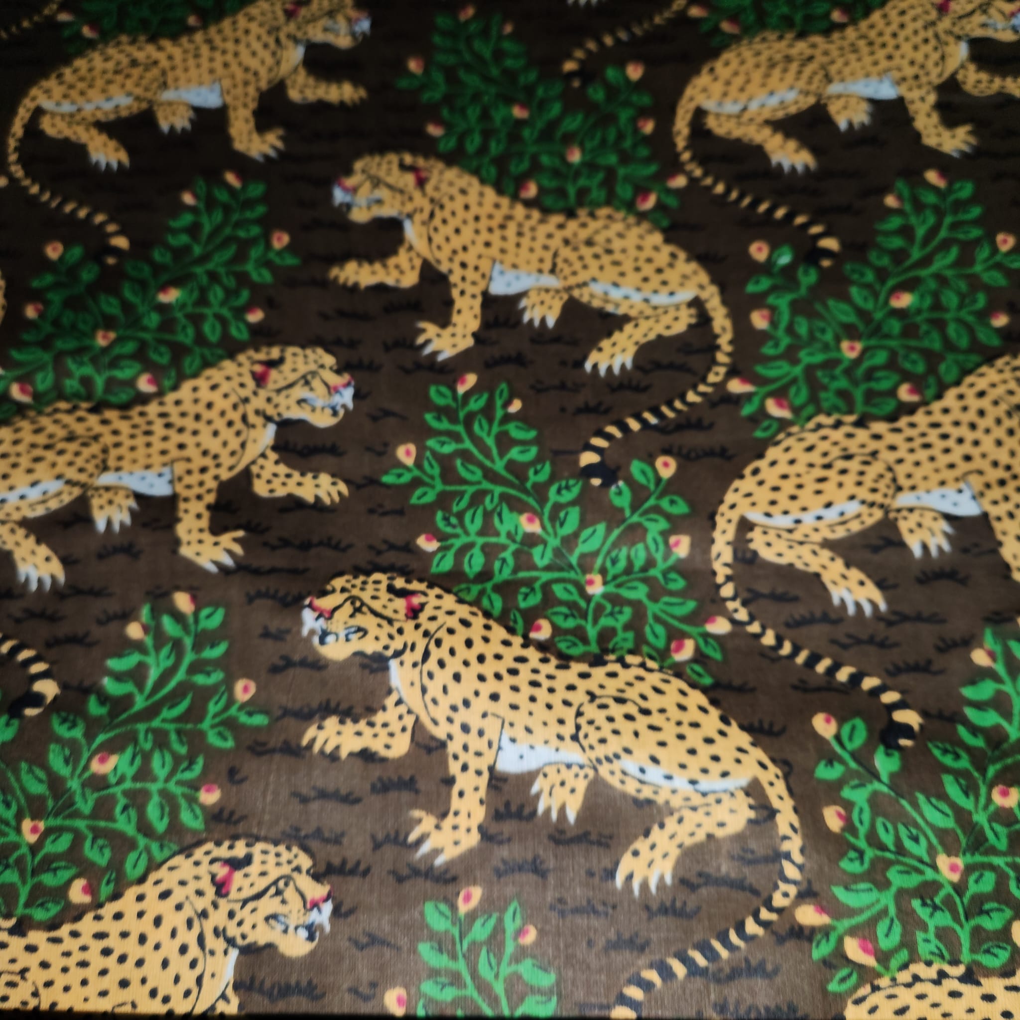 100 % Cotton Jungle Cats Leopards Tropical Jungle Material Dress Craft Quilting Fabric 44