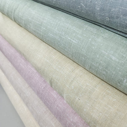100% Natural Cotton Linen Fabric Soft Mélange Dress Craft Quilting Material 44"