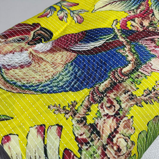 Kantha Batik Cotton Fabric Material Blind Curtain Craft Dress Material 44" Wide
