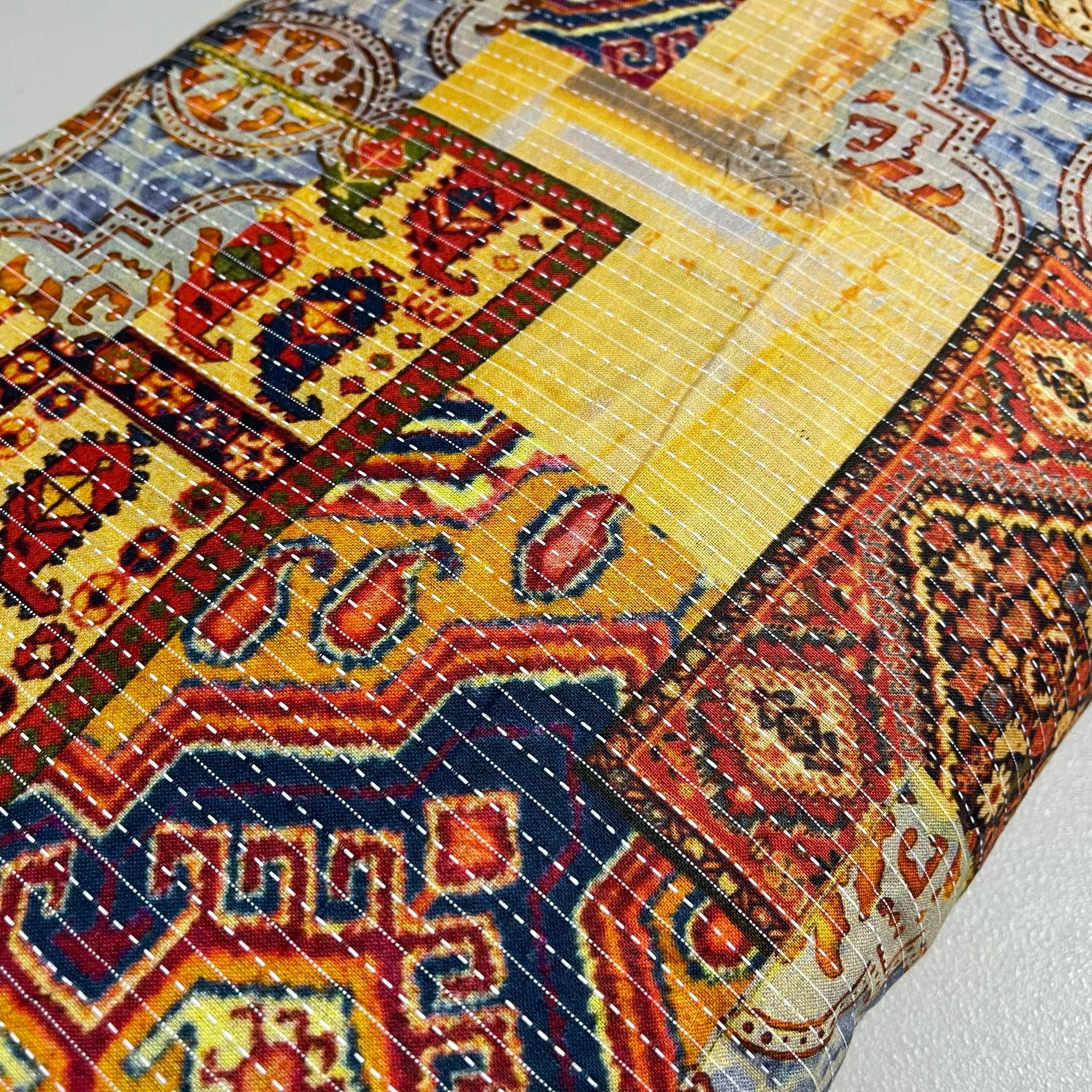 Kantha Batik Cotton Fabric Material Blind Curtain Craft Dress Material 44