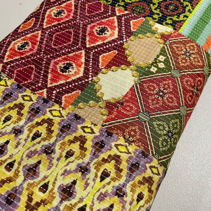 Kantha Batik Cotton Fabric Material Blind Curtain Craft Dress Material 44" Wide
