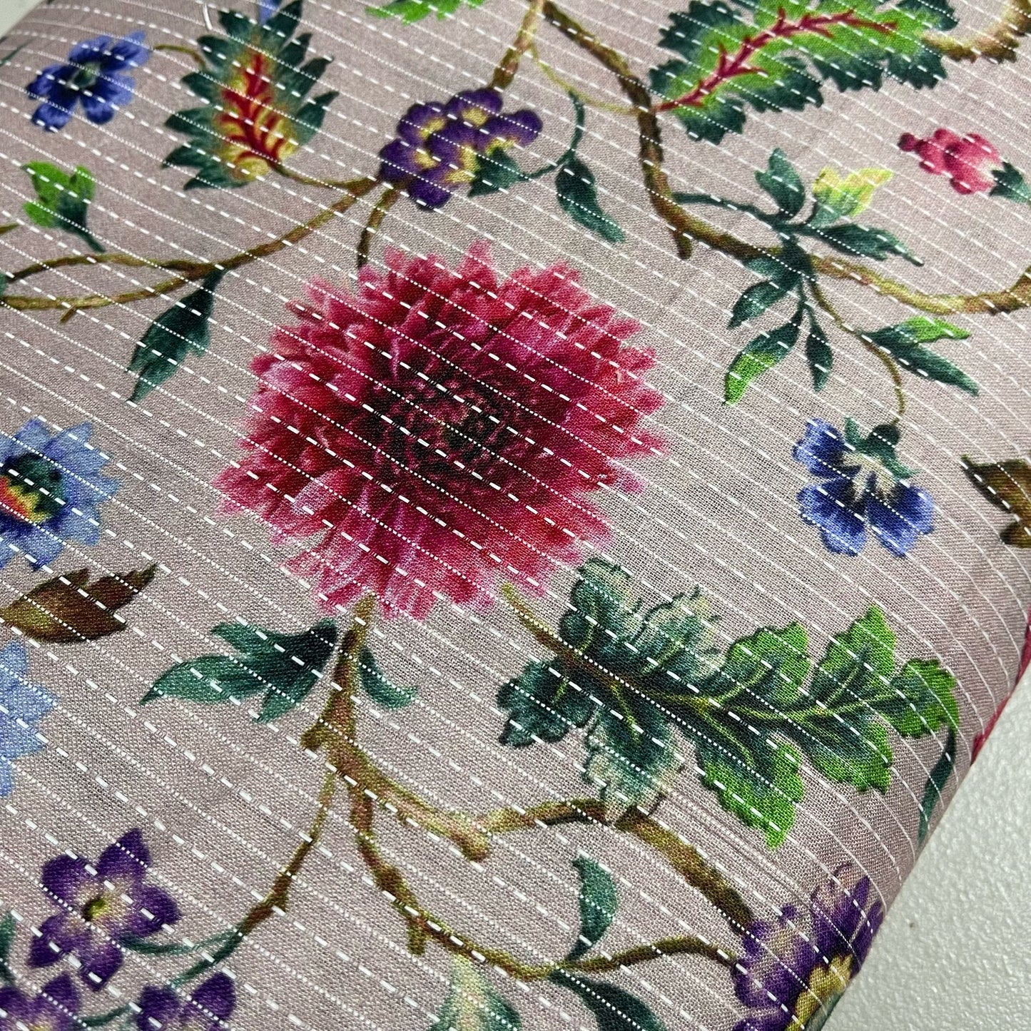 Kantha Batik Cotton Fabric Material Blind Curtain Craft Dress Material 44" Wide