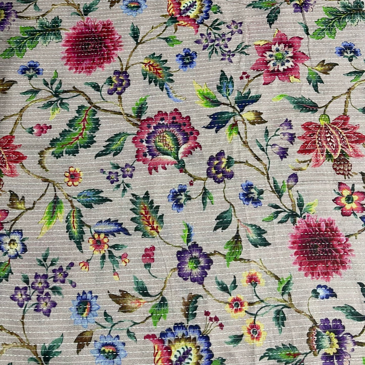 Kantha Batik Cotton Fabric Material Blind Curtain Craft Dress Material 44" Wide