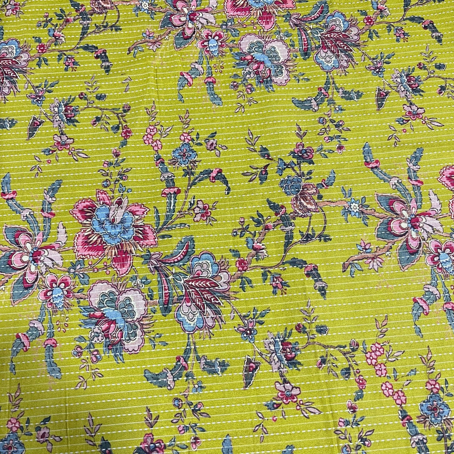 Kantha Batik Cotton Fabric Material Blind Curtain Craft Dress Material 44" Wide