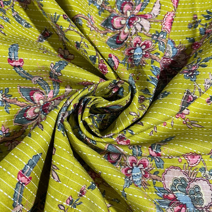Kantha Batik Cotton Fabric Material Blind Curtain Craft Dress Material 44" Wide