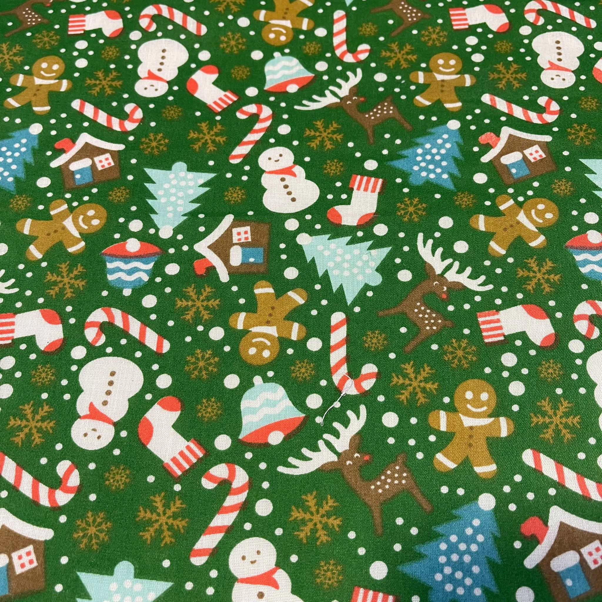 Polycotton Festive Christmas Décor Dress Craft Fabric Xmas Material 44