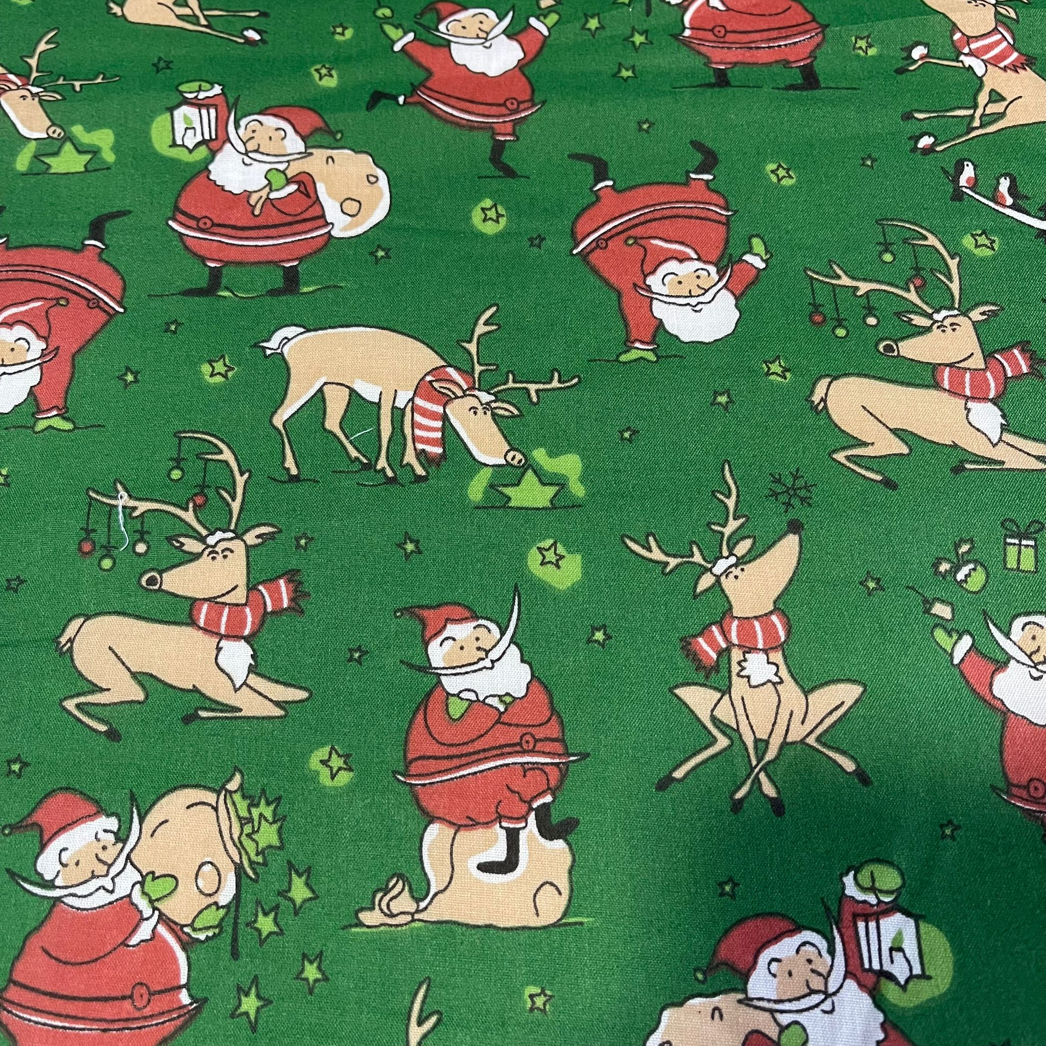 Polycotton Festive Christmas Décor Dress Craft Fabric Xmas Material 44
