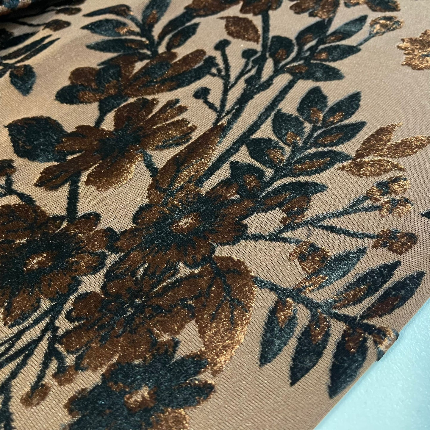 Premium Velvet Velour Floral Devore Dress Craft Fabric Material 58" By The Meter