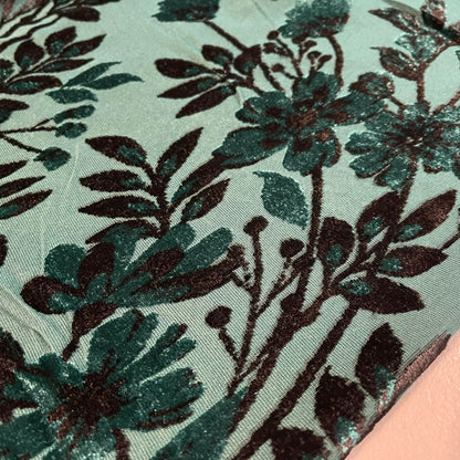 Premium Velvet Velour Floral Devore Dress Craft Fabric Material 58" By The Meter