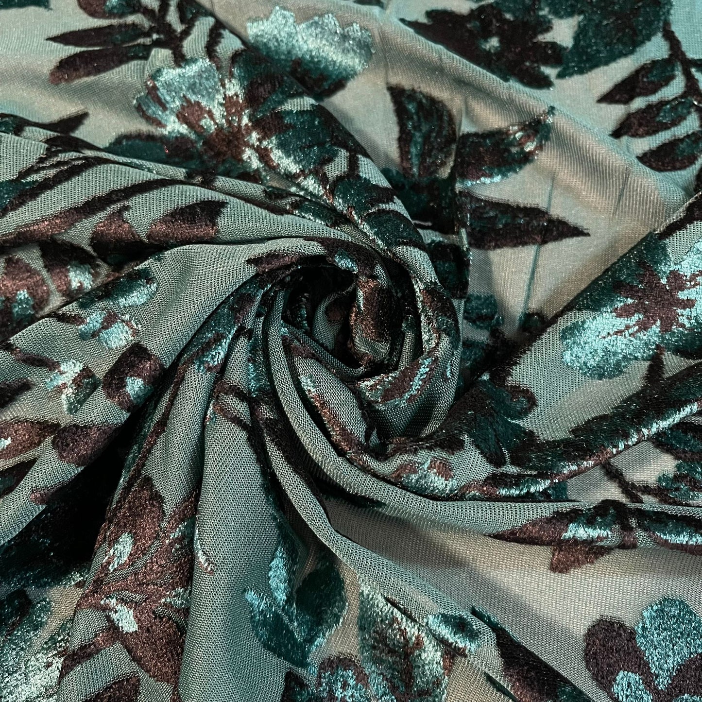 Premium Velvet Velour Floral Devore Dress Craft Fabric Material 58" By The Meter