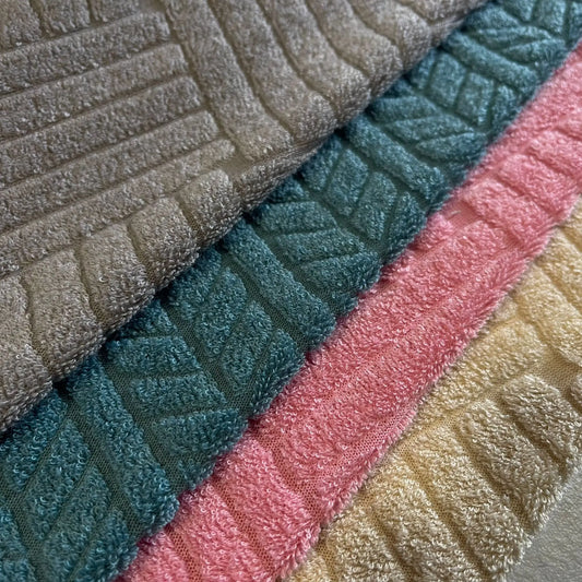 Towelling Fabric Textured Terry Cloth Soft Absorbent Towel Craft Material 58" Wide By The Meter