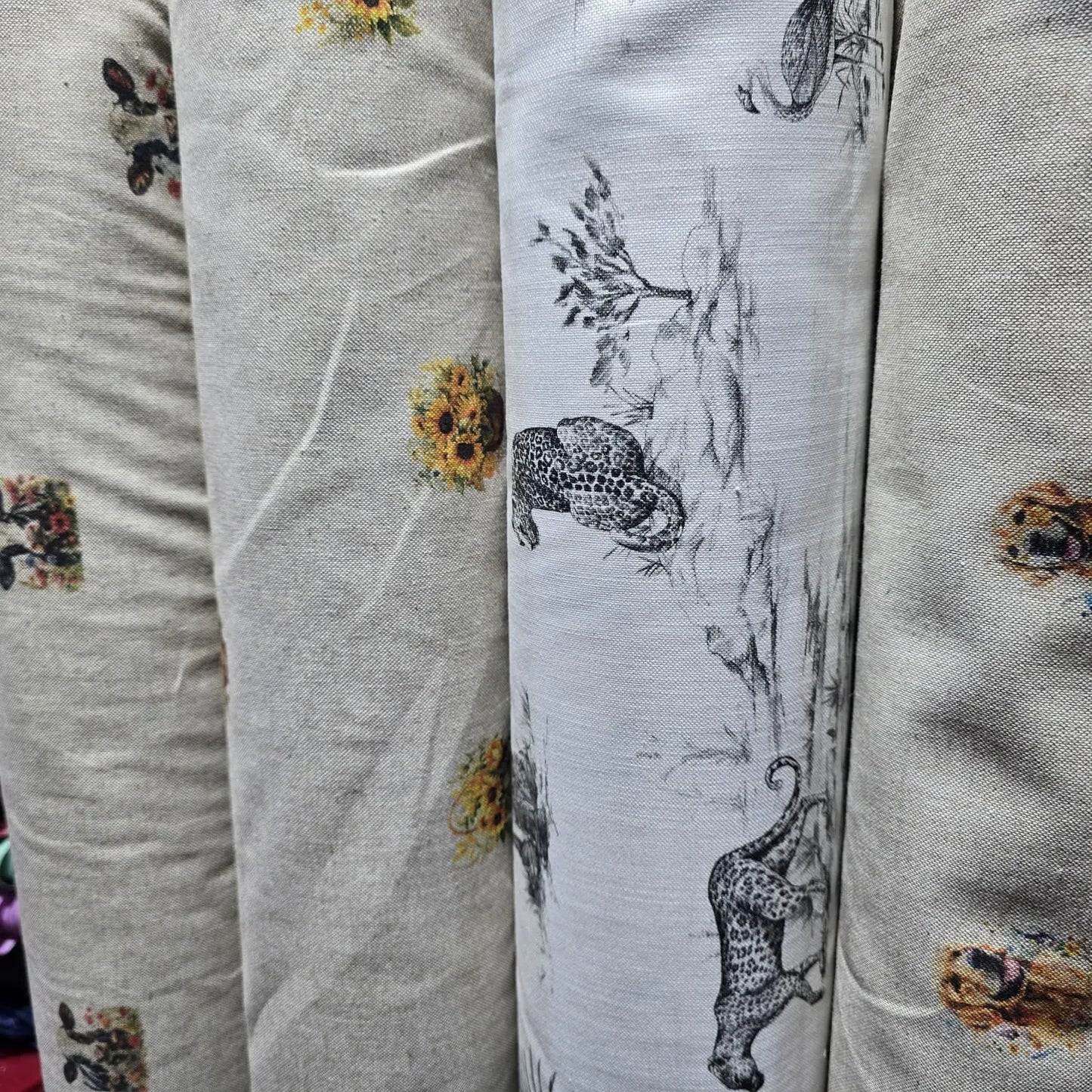 Panama Fabric and Cushion Panel Linen Look Farm Home Decor Material 58" By The Meter