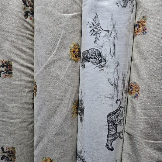 Panama Fabric and Cushion Panel Linen Look Farm Home Decor Material 58" By The Meter
