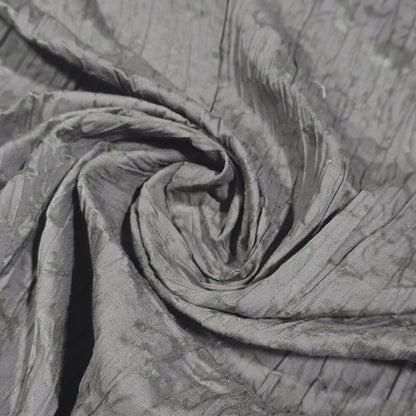 Khaki Floral 100% Cotton Crush Fabric Crinkle Craft Dress Costume Material 50 " By The Meter