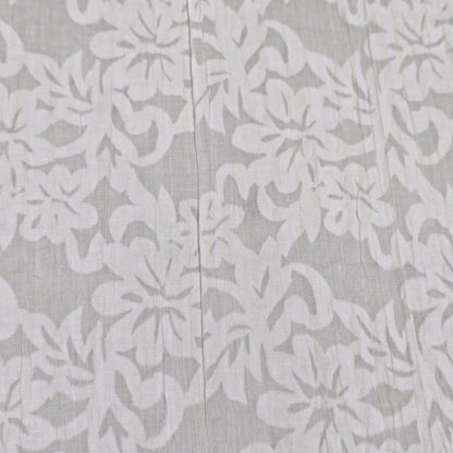 Ivory Floral 100% Cotton Crush Fabric Crinkle Craft Dress Costume Material 50 " By The Meter