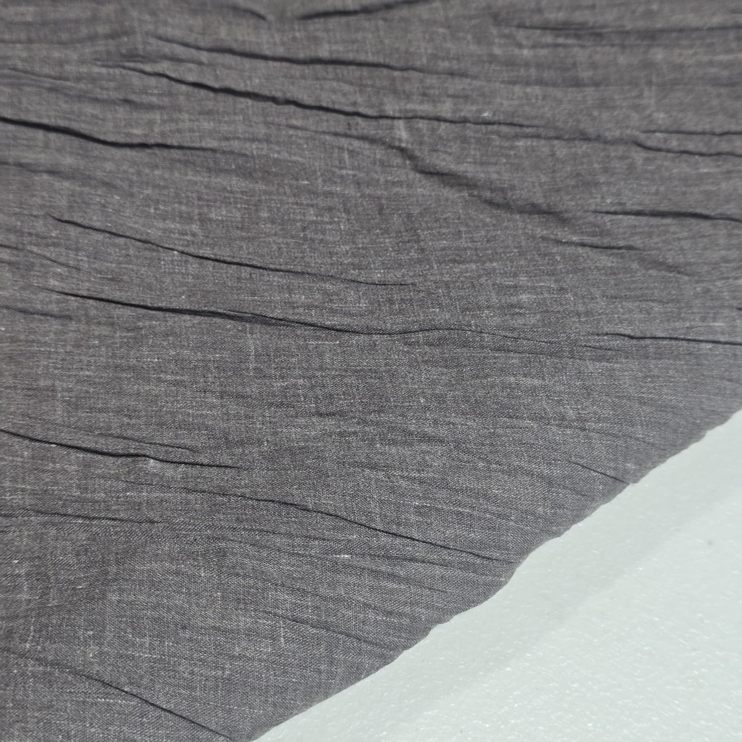 Taupe 100% Cotton Crush Fabric Crinkle Craft Dress Costume Material 50 " By The Meter