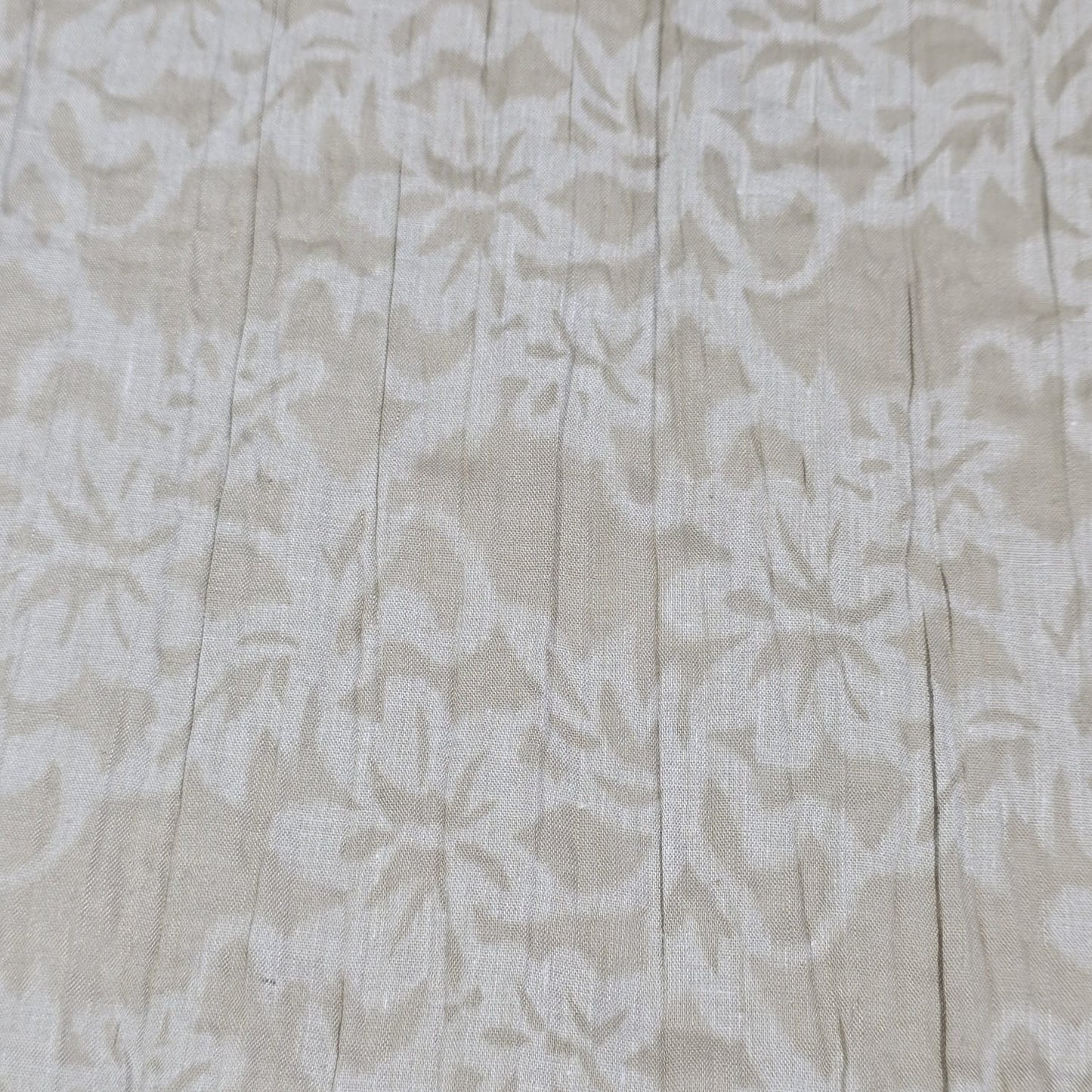 Straw Floral  100% Cotton Crush Fabric Crinkle Craft Dress Costume Material 50 " By The Meter
