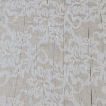 Straw Floral  100% Cotton Crush Fabric Crinkle Craft Dress Costume Material 50 " By The Meter