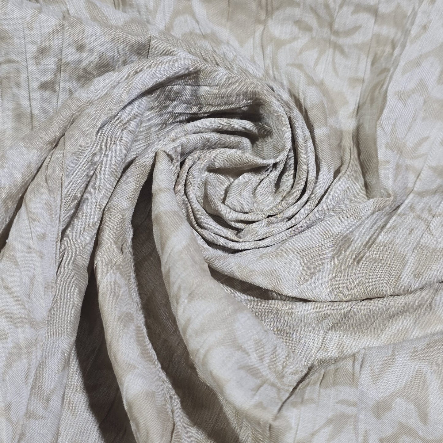Straw Floral  100% Cotton Crush Fabric Crinkle Craft Dress Costume Material 50 " By The Meter