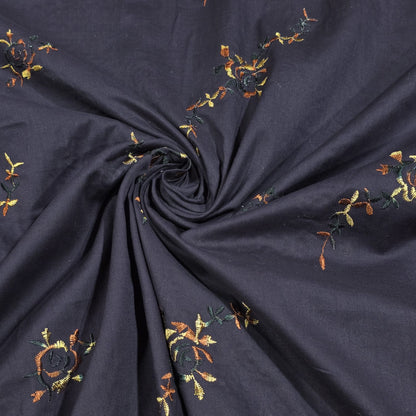 Luxury Embroidered Cotton Lawn Fabric Floral Dress Making Craft Material 58" Wide Sold By The Metre