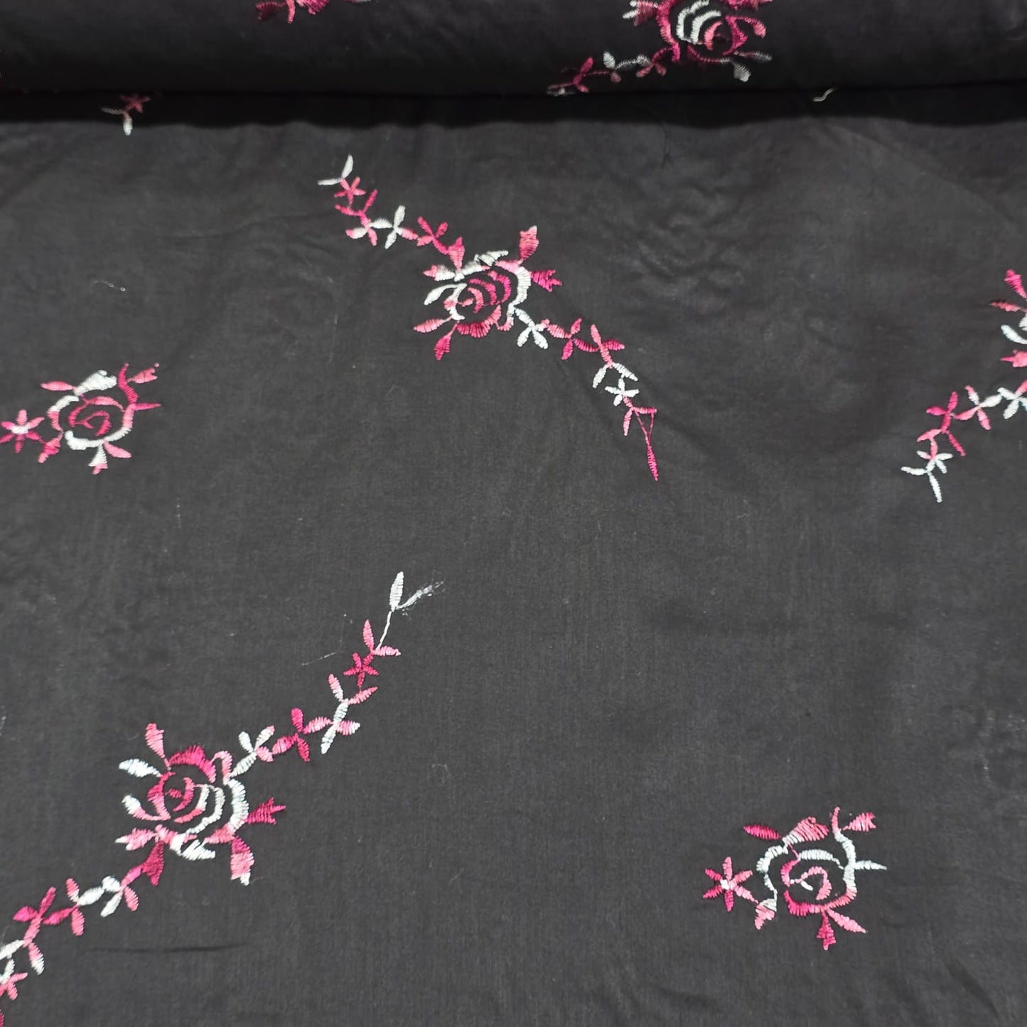 Luxury Embroidered Cotton Lawn Fabric Floral Dress Making Craft Material 58" Wide Sold By The Metre
