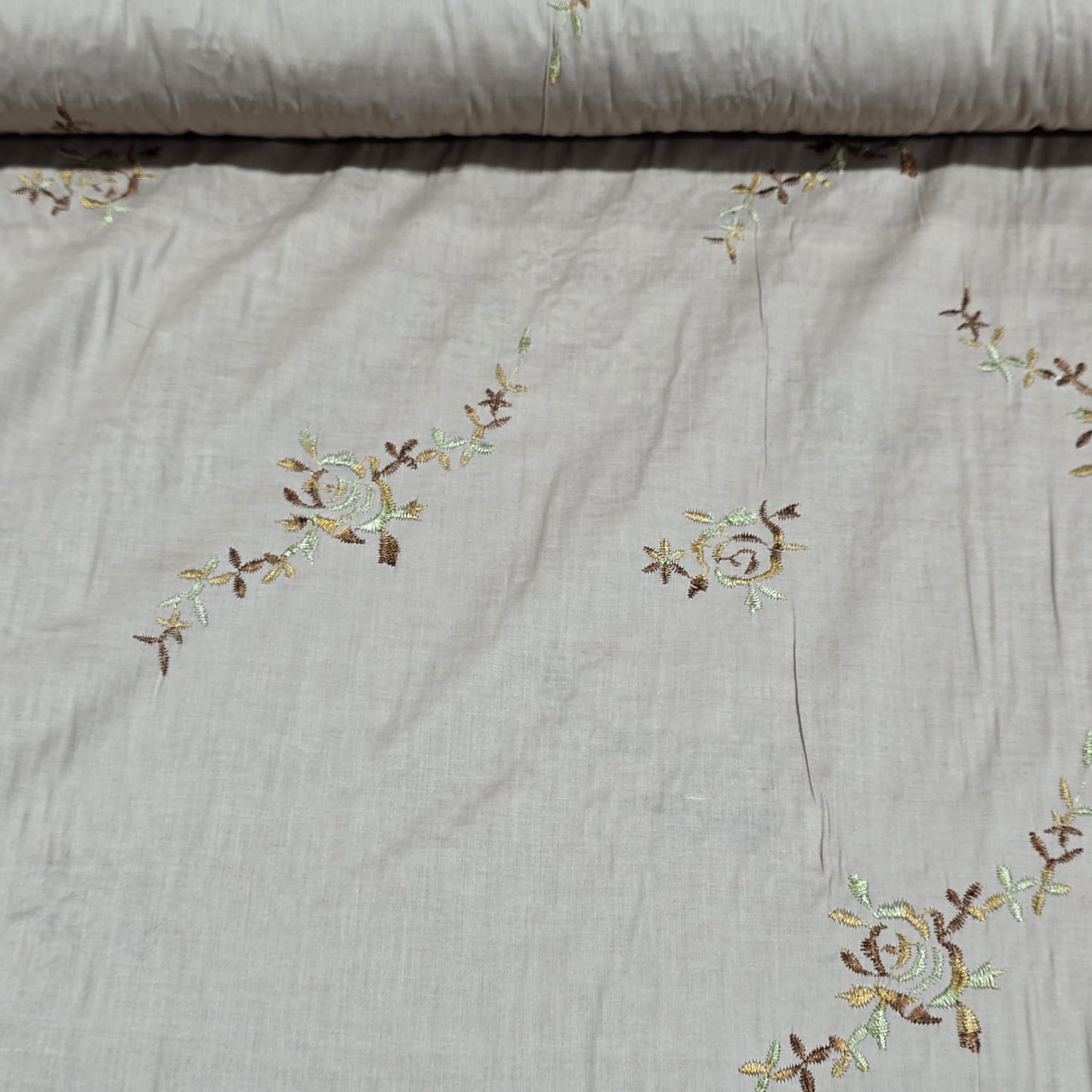 Luxury Embroidered Cotton Lawn Fabric Floral Dress Making Craft Material 58" Wide Sold By The Metre